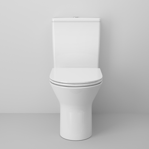 Унитаз напольный с бачком Ambassador Elysium 187K19001RS белый с сиденьем безободковый каскадный смыв - фото 3